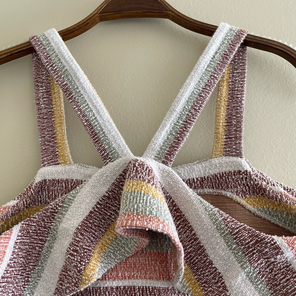 Texture and Thread Madewell Striped Ruffled Tank Top - Picture 5 of 7